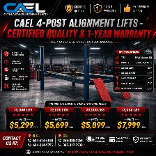 New CAEL 4-Post Hoist Alignment Service Lift