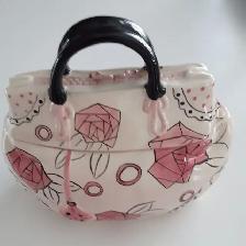 GRAND CONTENANT CÉRAMIQUE BLANC, ROSE NOIR 12'LAR 9'HAUT: $20.00 - Photo 3