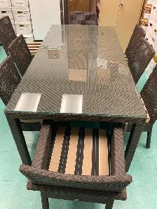 Large Outdoor Table and Chair Set