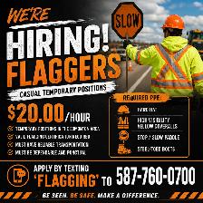 Traffic Control Person / Certified Flagger – Temporary
