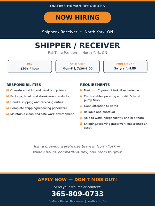 Forklift Shipper/ Receiver