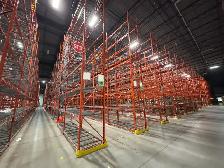 used pallet racking frames 26' and 30' tall x 42' deep