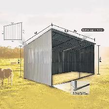 NEW 12 X 20 FT ALL METAL LIVESTOCK SHED MS1220L - Photo 2