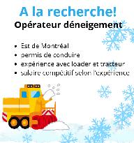 Opérateur déneigement