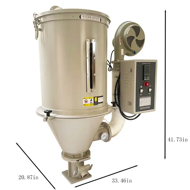 50kg Hopper Type Hot Air Dryer Plastics Dry Machine 220V 029264