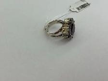 bague en argent avec pierre mauve - Photo 3