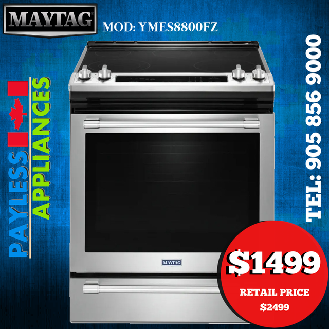 Maytag YMES8800FZ 30' Electric Range Self Clean & Convection