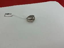 bague en argent avec pierre blanche - Photo 2