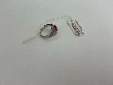 bague en argent avec pierre rouge - Photo 3