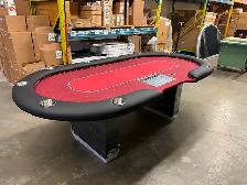 MANHATTAN 8FT PRO DEALER POKER TABLE – MADE IN CANADA RED - Photo 5