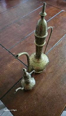 Aiguiere pièces en laiton/brass vintage - Photo 2
