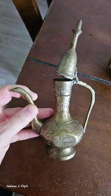 Aiguiere pièces en laiton/brass vintage - Photo 5