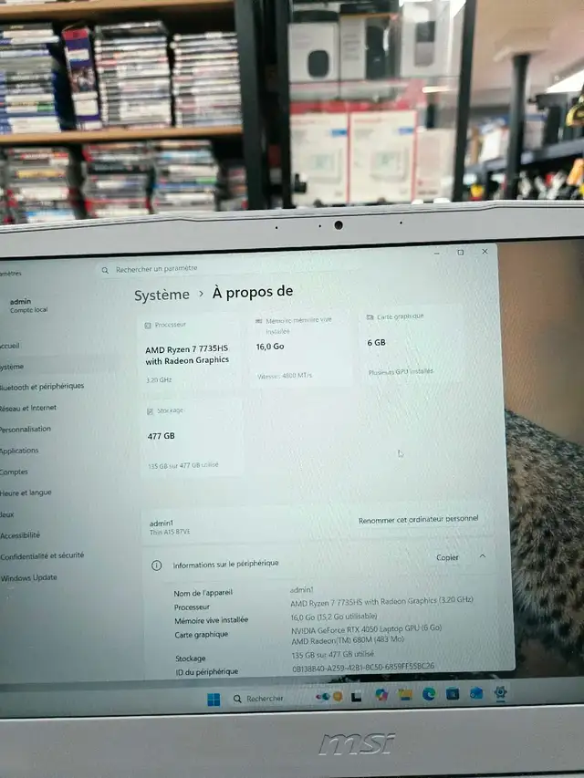 Laptop gaming ryzen 7 rtx 4050
