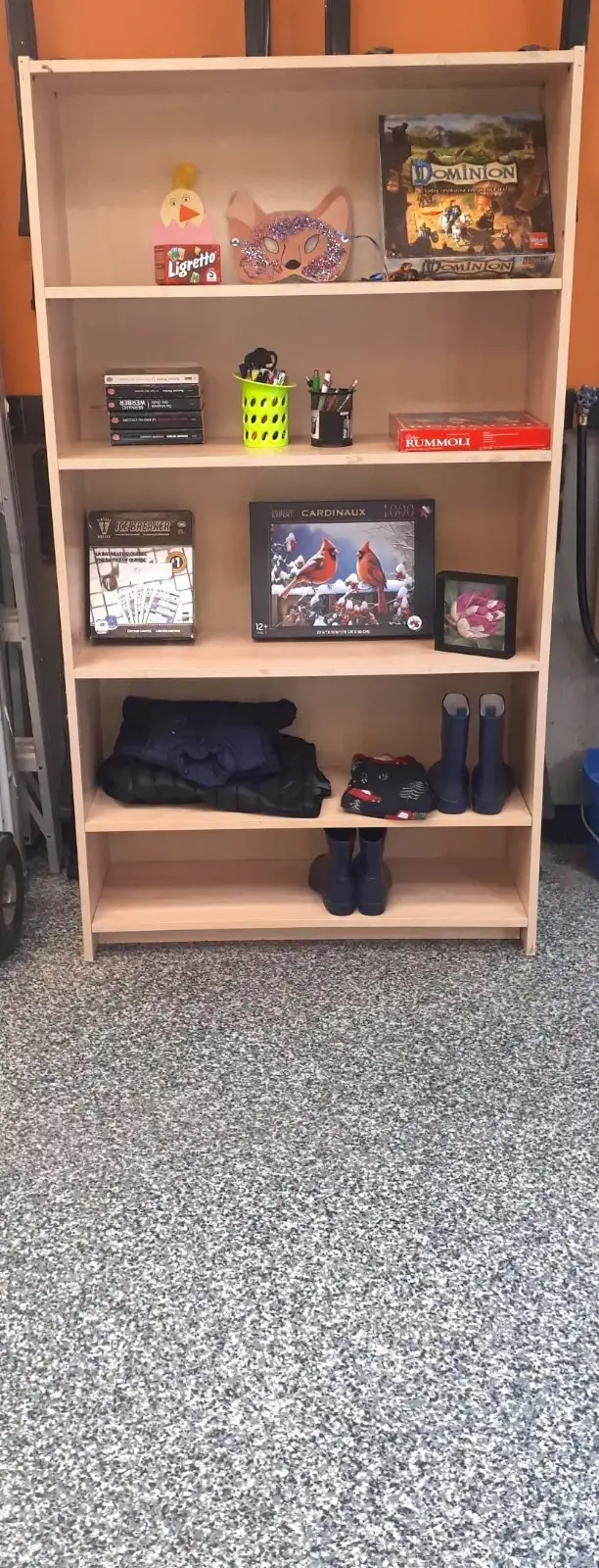 Bibliothèque étagère avec 4 tablettes