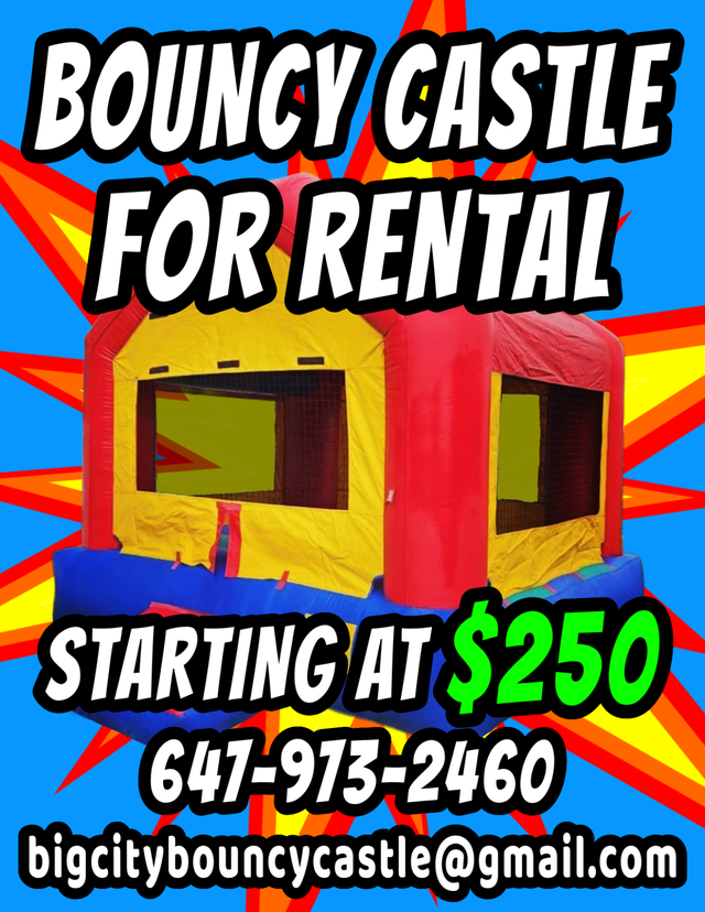 Commercial bouncy castle for rent in the GTA TODAY!