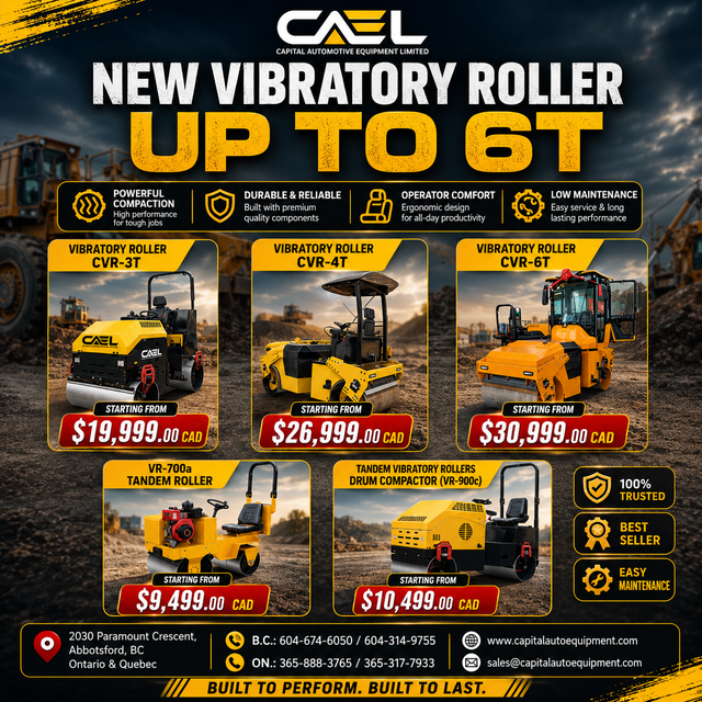 New Tandem Vibratory Rollers / Drum Compactors