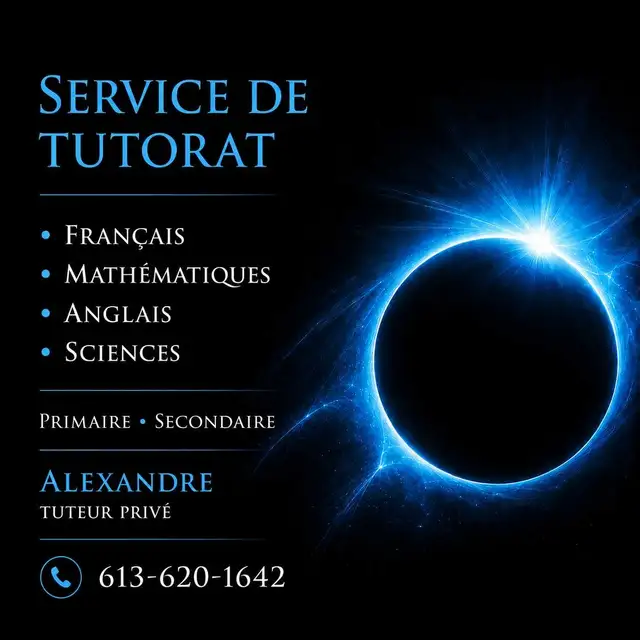 Tuteur / Tutorat privé - Français   Mathématiques