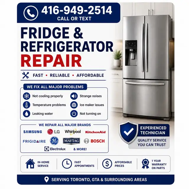 416-949-2514 • Fridge & Refrigerator Repair