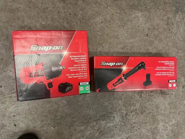 Snap-on 18V Impact Wrench & 14.4V Long Neck Ratchet