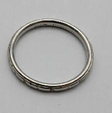 (B6463) Ring White Gold 19K 2.7 Grams Size7.25 - Photo 2