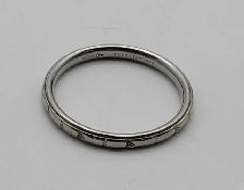 (B6463) Ring White Gold 19K 2.7 Grams Size7.25 - Photo 3