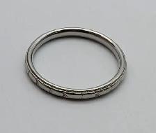 (B6463) Ring White Gold 19K 2.7 Grams Size7.25 - Photo 4