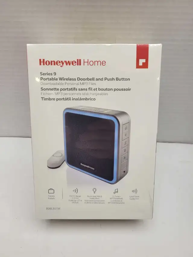 Honeywell Home Series 9 Wireless Portable Doorbell NEW