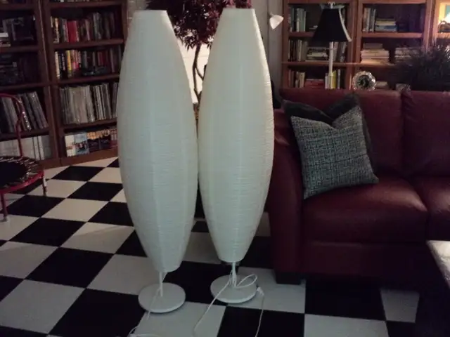 VERY TALL! PAIR Over 4 feet White Accent FLOOR LAMPS ~ $45 takes