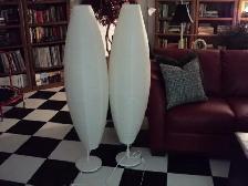 VERY TALL! PAIR Over 4 feet White Accent FLOOR LAMPS ~ $45 takes
