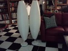 VERY TALL! PAIR Over 4 feet White Accent FLOOR LAMPS ~ $45 takes - Photo 4