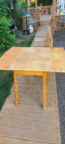 Vintage Drop-Leaf Table and Chair Set - Photo 4