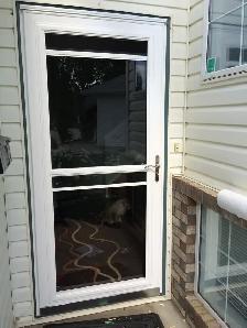 STORM DOOR INSTALLATION, Screen door Fixing Realigning Dead Bolt - Photo 9