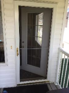 STORM DOOR INSTALLATION, Screen door Fixing Realigning Dead Bolt - Photo 2