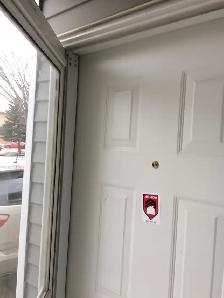 STORM DOOR INSTALLATION, Screen door Fixing Realigning Dead Bolt - Photo 7
