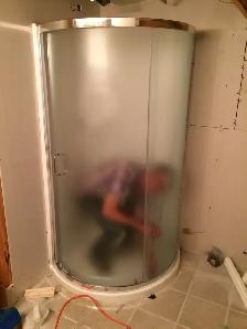 Glass shower door pivoting/sliding problems, will fix them. Show - Photo 2