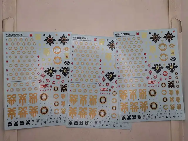 Warhammer 40k 3 Fresh World Eaters Transfer Sheets 5$ for it all