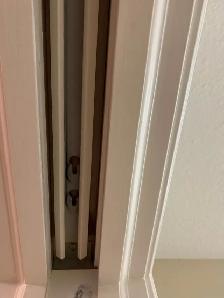 pocket doors fell off truck , not rolling.If you experience prob - Photo 2