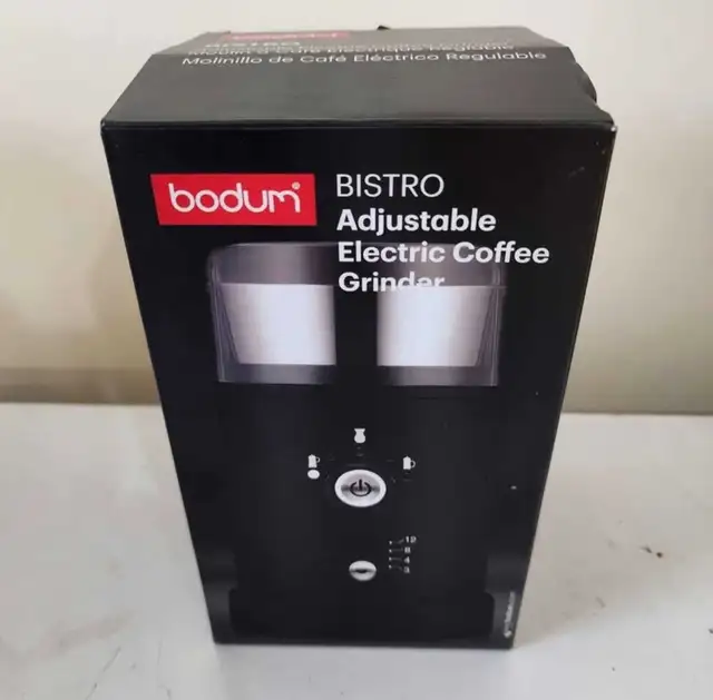 Like New Bodum BISTRO Adjustable Electric Coffee Grinder