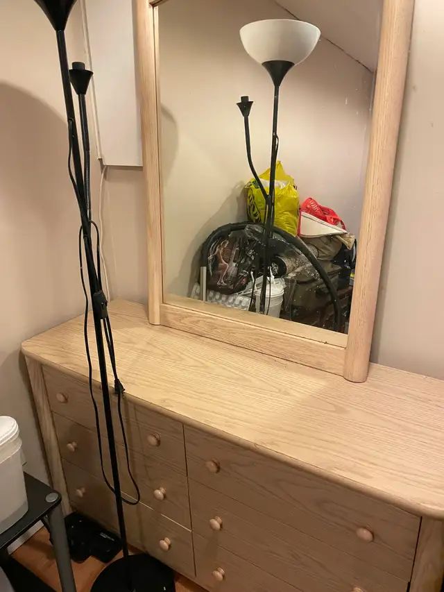 dresser with mirror solid wood