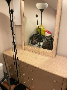 dresser with mirror solid wood