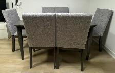 Leon’s Gray Dining Set – 6 Chairs, Extendable to 8 - Photo 3