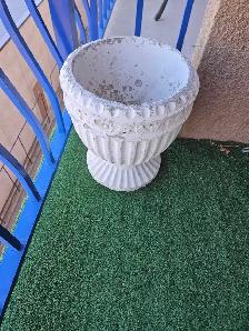 concrete flower urn