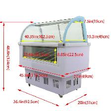 12 Pan Hard Ice Cream Refrigerator Gelato Showcase Cabinet210041 - Photo 2