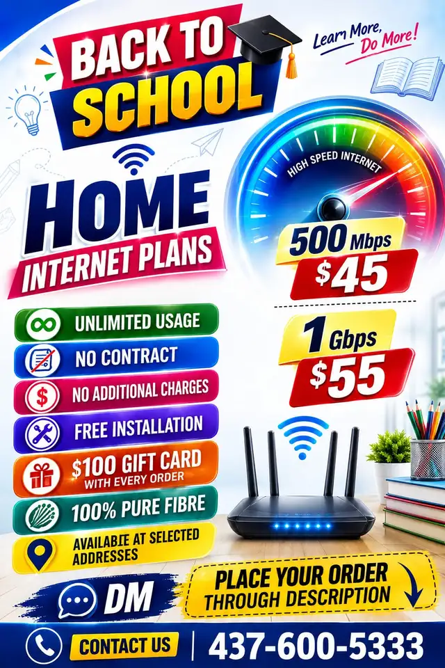 Fast & Cheap Home Internet | Unlimited Data | Back to School