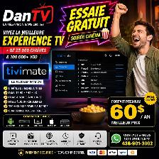 Télévision Setup 60$ pour un an de télé