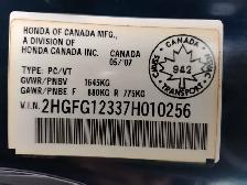 2007 Honda Civic LX Coupe 274 KM CERTIFIED-WARRANTYDX-G - Photo 17