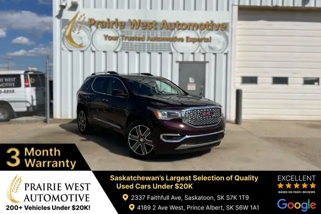 2017 GMC Acadia Denali AWD 6 Passenger | Command Start | No Repo
