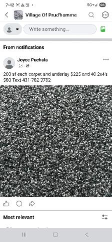 Carpet, underlay and 2x4'a - Photo 3