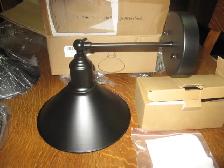 PAIR OF NEW VINTAGE BLACK WIRELESS BATTERY OPERATED WALL SCONCES - Photo 2