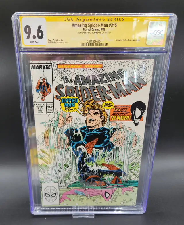 Marvel Amazing Spider-Man #315 Comic Signed by Todd McFarlane